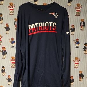 Nike Dri Fit New England Patriots Equip Training Mens XXL Blue Red